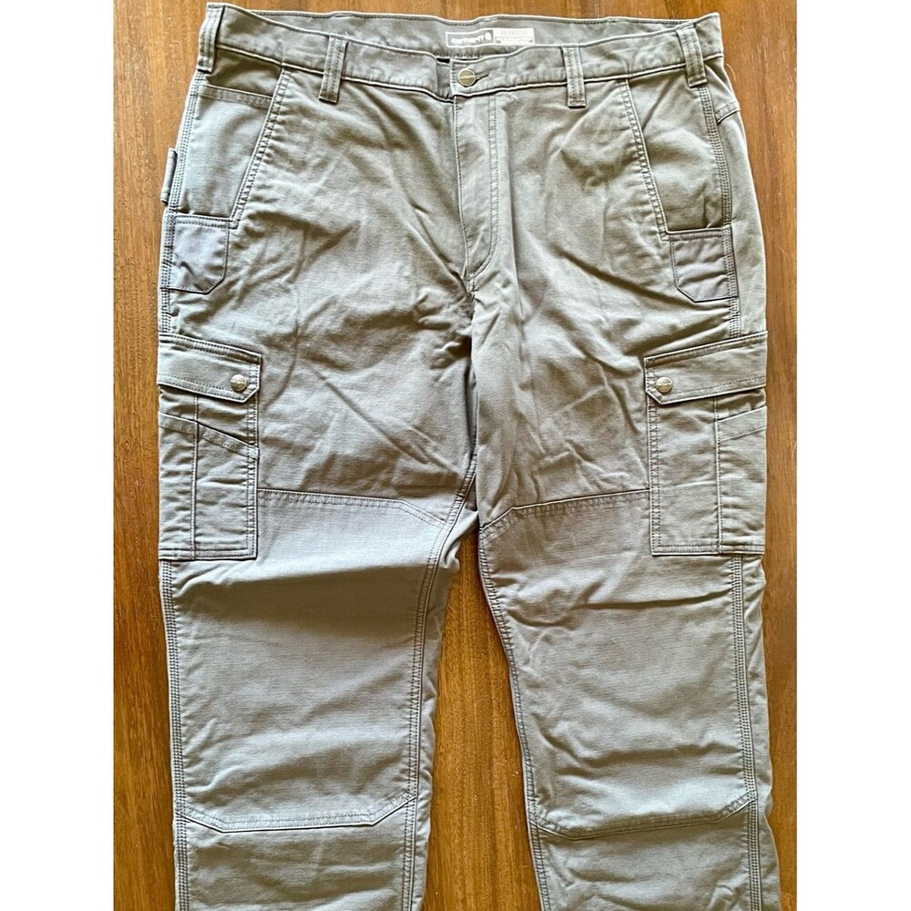 Men's Carhartt Rugged Fleece Lined Grey Cargo Pants – Size 40x30